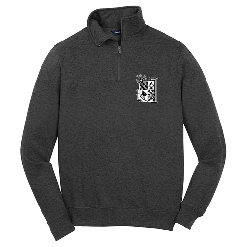 Sport Tek Quarter Zip Sweatshirt -- Graphite Heather