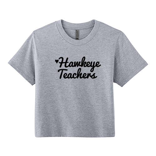 Hawkeye Teachers Next Level Apparel Women’s Heavyweight Boxy Tee -- Heather Gray