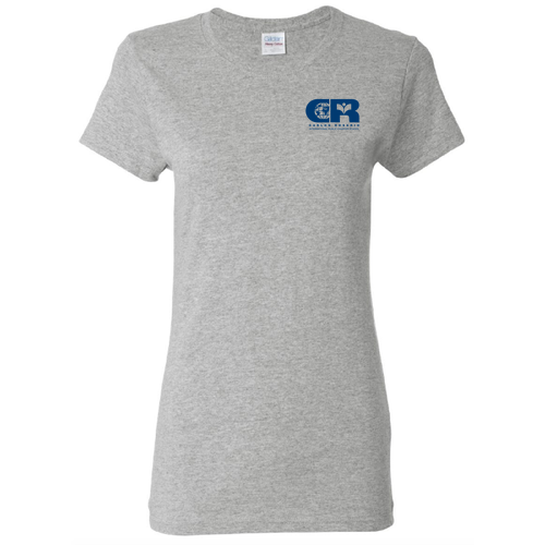 Carlos Rosario Gildan Cotton Missy Fit Tee Ash (Blue Logo)