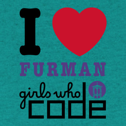 I Heart Furman Gildan Antique Jade Dome Tees