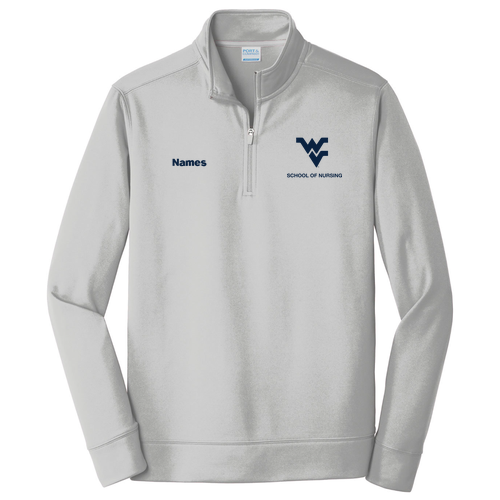 Port & Company Performance Fleece 1/4-Zip Pullover Sweatshirt -- Silver