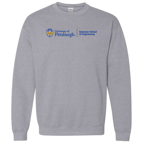 Pitt Shield Crew Neck Sweatshirt -- Sport Grey