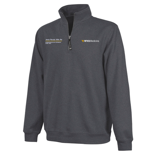 Charles River Crosswind Quarter Zip Sweatshirt -- Dark Charcoal