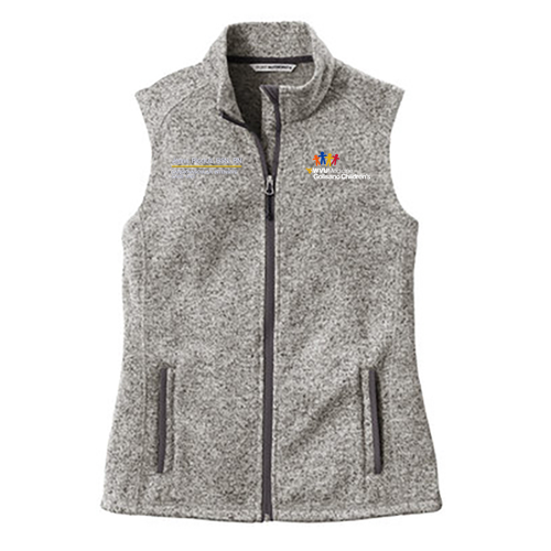 Port Authority Ladies Sweater Fleece Vest -- Grey Heather