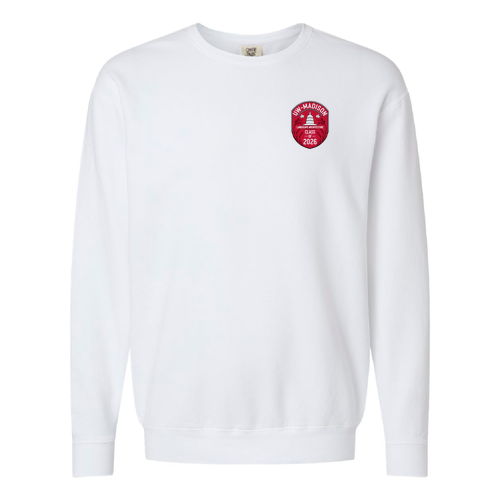 Comfort Colors Unisex Garment-Dyed Lightweight Fleece Crewneck Sweatshirt -- White