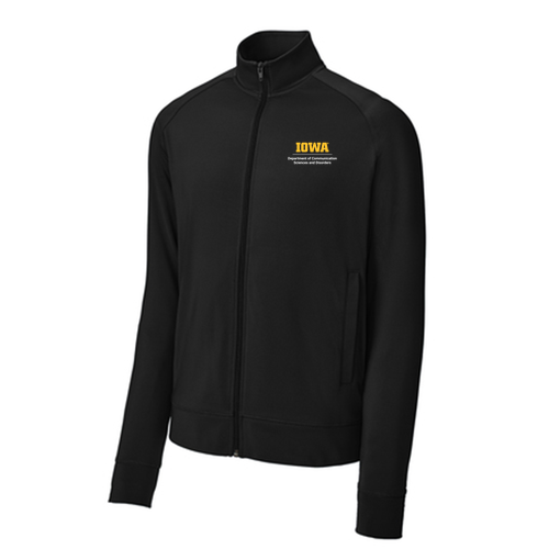 Embroidered Sport-Tek Sport-Wick Stretch Full-Zip Cadet Jacket -- Black