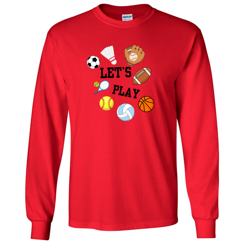 Adult Let's Play Long Sleeve Tee