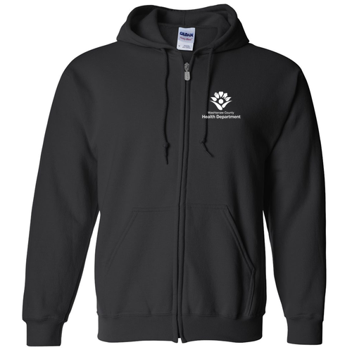 Full Zip Hooded Sweatshirt -- Black