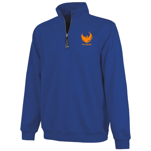 Charles River Crosswind Quarter Zip Sweatshirt -- Royal