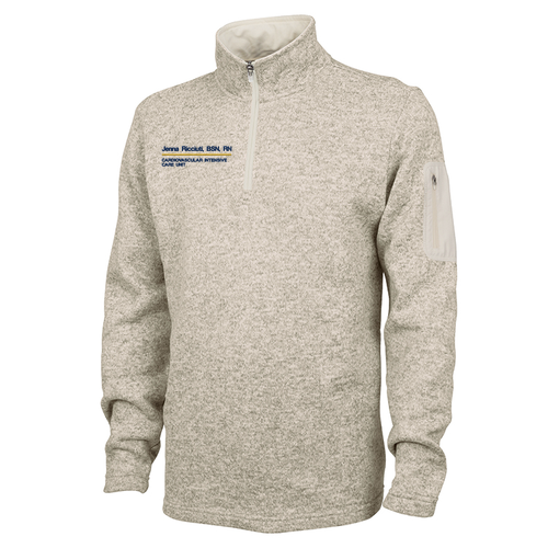 Charles River Mens Heathered Fleece Pullover -- Oatmeal Heather