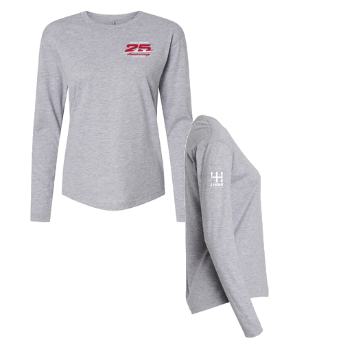 Next Level Women's Cotton Relaxed Long Sleeve T-Shirt -- Heather Grey