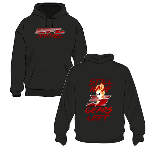 Independent Trading Co. Mainstreet Hooded Sweatshirt -- Black -- Red