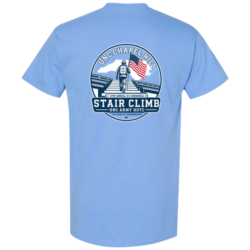 Gildan Heavy Cotton T-Shirt -- Carolina Blue -- Stair Climb