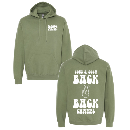 Gildan Youth Midweight Fleece Hooded Sweatshirt -- Military Green