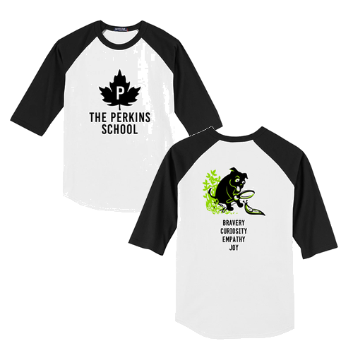 Sport Tek Youth Colorblock Raglan Baseball T-Shirt -- White/ Black