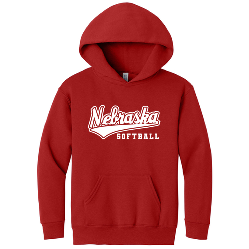 Softball Script Youth Hooded Sweatshirt