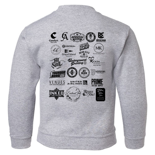 Blackwork Youth Crewneck Sweatshirt -- Sport Grey