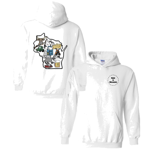 Gildan Heavy Blend Hooded Sweatshirt -- White