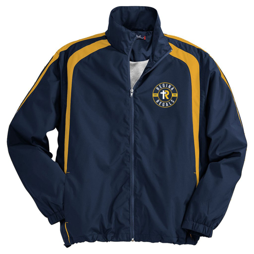 Sport Tek Colorblock Raglan Jacket -- True Navy / Gold