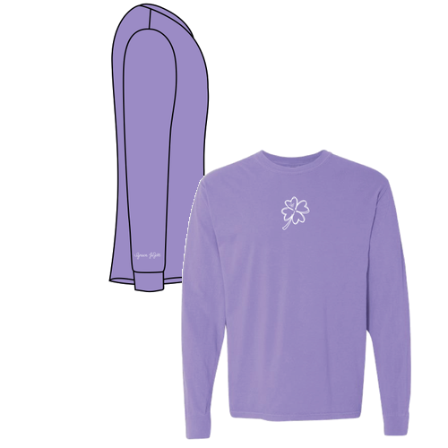 Comfort Colors Garment-Dyed Crewneck Sweatshirt -- Violet (Embroidered Logo)