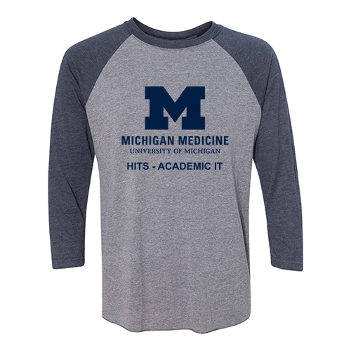 Next Level Soft Fitted Triblend 3/4 Sleeve Raglan -- Premium Heather / Vintage Navy