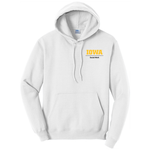 Port and Company Core Fleece Pullover Hooded Sweatshirt -- White