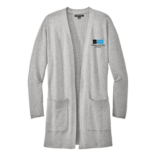 Women's Open Front Cardigan Sweater -- Gusty Grey Heather