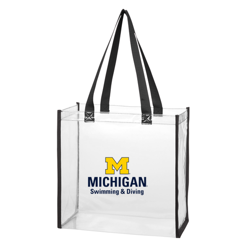 Michigan Swim and Dive Clear Tote Bag
