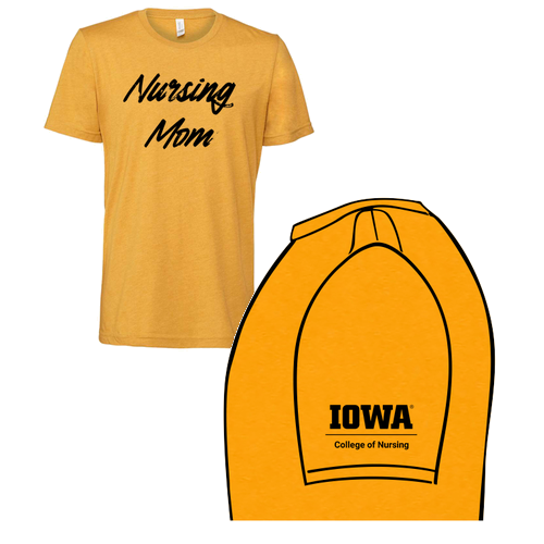 Nursing Mom Bella Canvas Unisex Heather CVC T-Shirt -- Heather Mustard