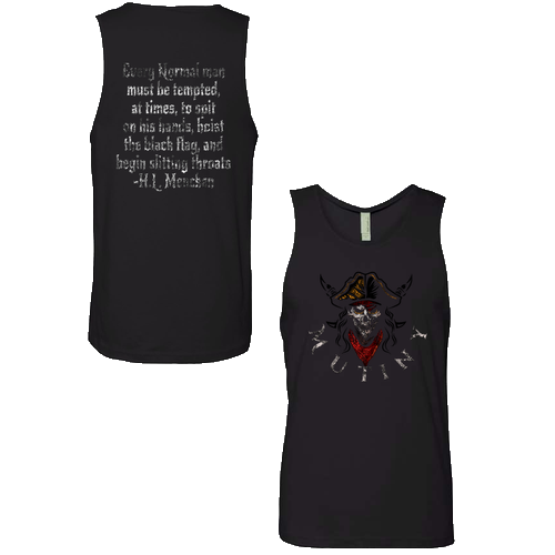 Next Level Apparel Cotton Muscle Tank -- Black front and back