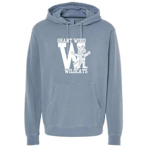Independent Trading Co. Midweight Pigment-Dyed Hooded Sweatshirt -- Pigment Slate Blue