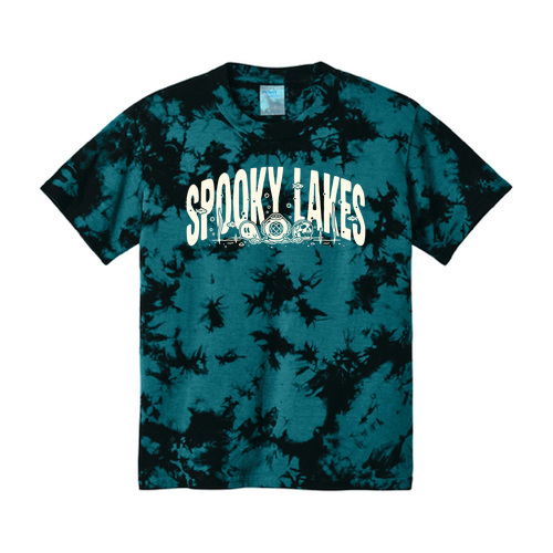 Port and Company Youth Crystal Tie-Dye Tee -- Black / Teal