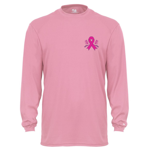 Badger B Dry Core Long Sleeve T-Shirt -- Pink