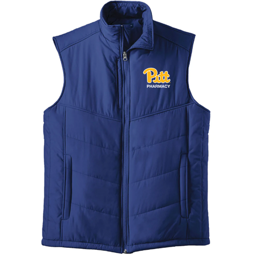 Port Authority Unisex Puffy Vest -- Mediterranean Blue / Black