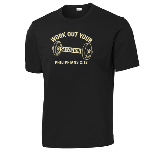 Work Out Your Salvation Tee -- Black