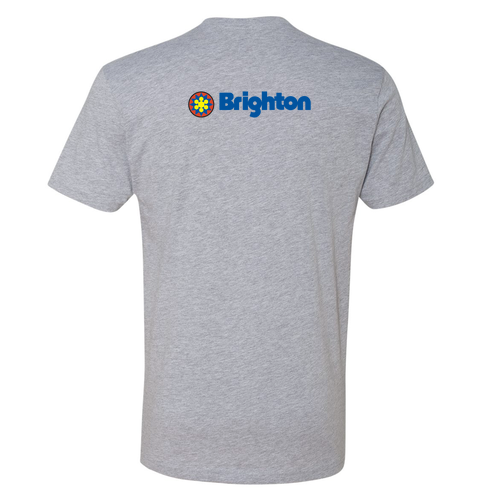 Brighton Logo 2 Full color -- Short Sleeve Heather Grey