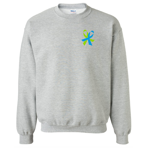 Ribbon Design Gildan Heavy Blend Crew Neck Sweatshirt -- Sport Grey