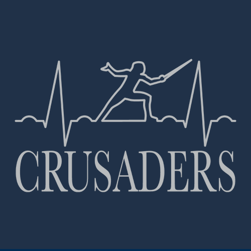 Fencing Heartbeat Bella+Canvas Sponge Fleece Classic Crewneck Sweatshirt -- Navy