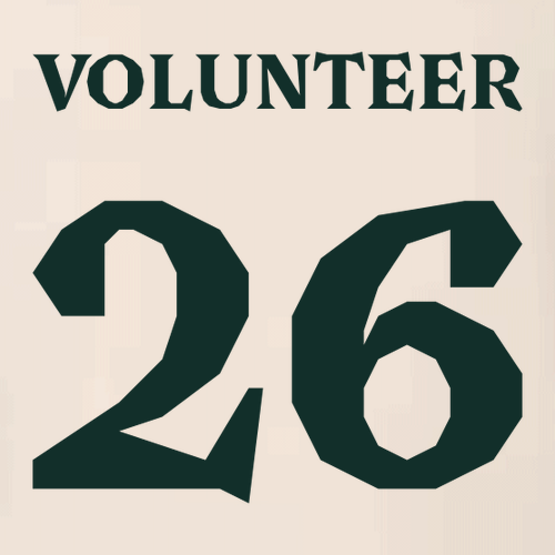 VOLUNTEER Next Level Unisex Fine Jersey Ringer Tee -- Natural / Forest
