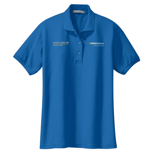 Potomac Valley Hospital Port Authority Ladies Silk Touch Sport Shirt -- Royal