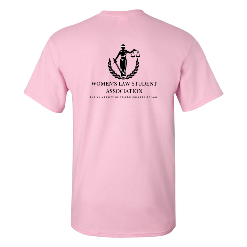 WLSA Screen Printed Basic Cotton T-Shirt -- Light Pink