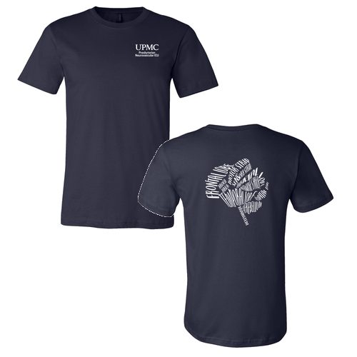 Brain Design Unisex Jersey T-Shirt -- Navy