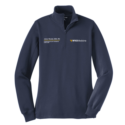 Sport Tek Ladies Quarter Zip Sweatshirt -- True Navy
