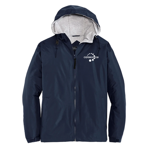 Port Authority Team Jacket -- Bright Navy / Light Oxford