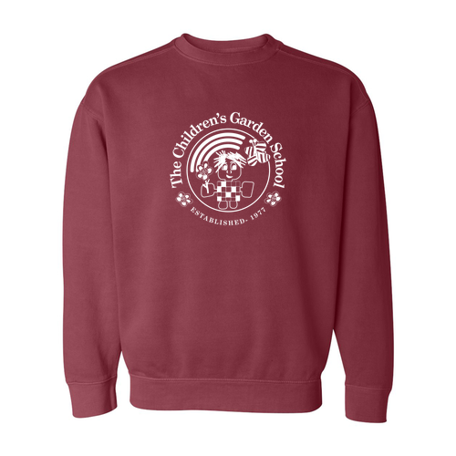 Comfort Colors Crewneck Sweatshirt -- Crimson