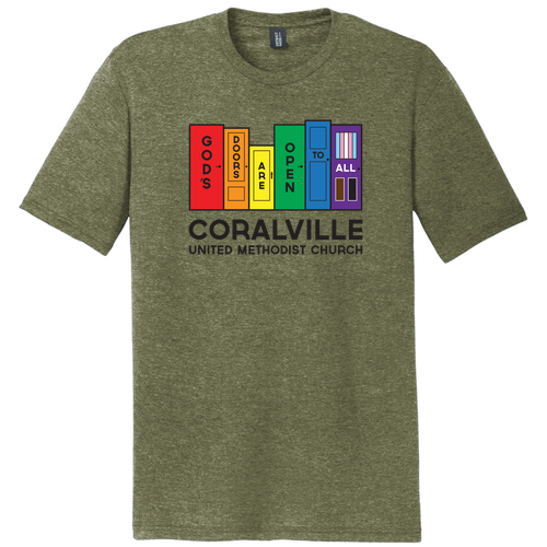 Unisex Super Soft District Made Perfect Tri Crew Tee -- Military Green Frost