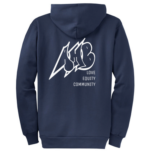 Port and Company Classic Full Zip Hooded Sweatshirt -- Navy