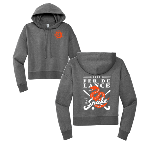 Ladies District Soft V.I.T. Fleece Hoodie -- Heathered Charcoal