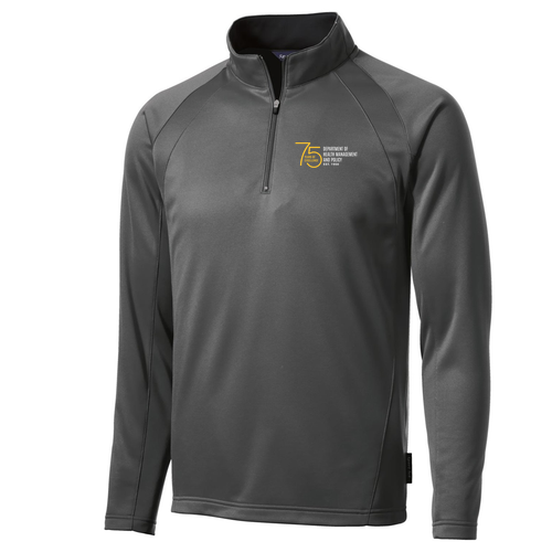 Sport Tek Sportwick Fleece Quarter Zip Pullover -- Dark Smoke / Black
