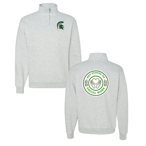 Jerzees 9.3 Oz 50/50 Nublend Quarter Zip Sweatshirt Adult -- Ash